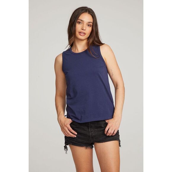 Chaser Grey Blue Tank top size Small m6 - Picture 1 of 5